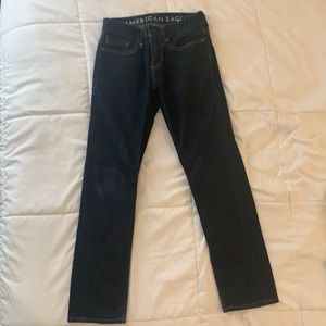 Dark denim blue skinny jeans